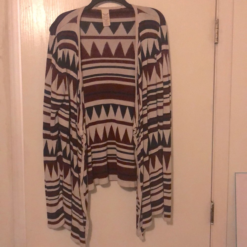 Red and Tan Cardigan from Faded Glory